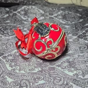 Pandora 2017 Red Ornament with Silver Accents